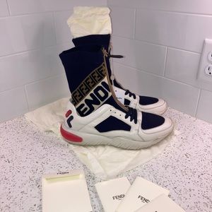 Fendi x Fila mania socks sneakers AUTHENTICATED